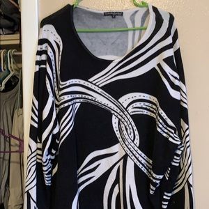 Black and white sweater